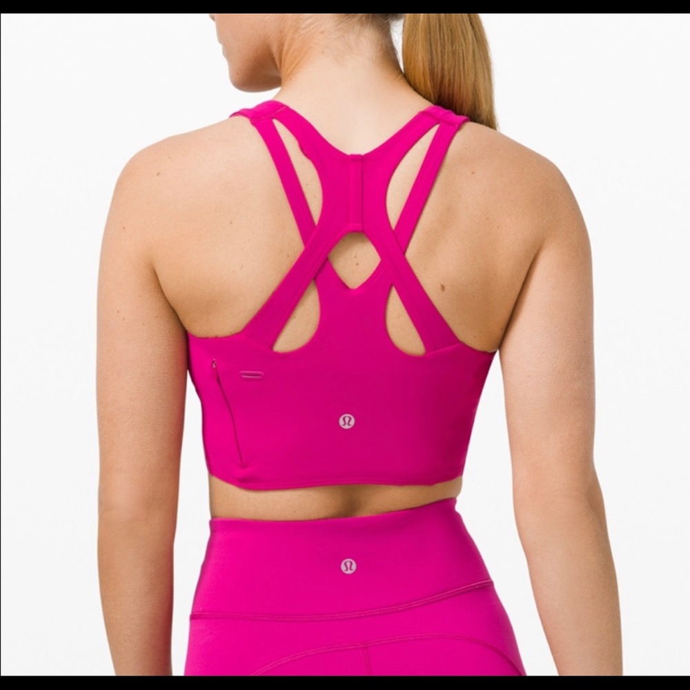 Lululemon stash it bra in raspberry size 6